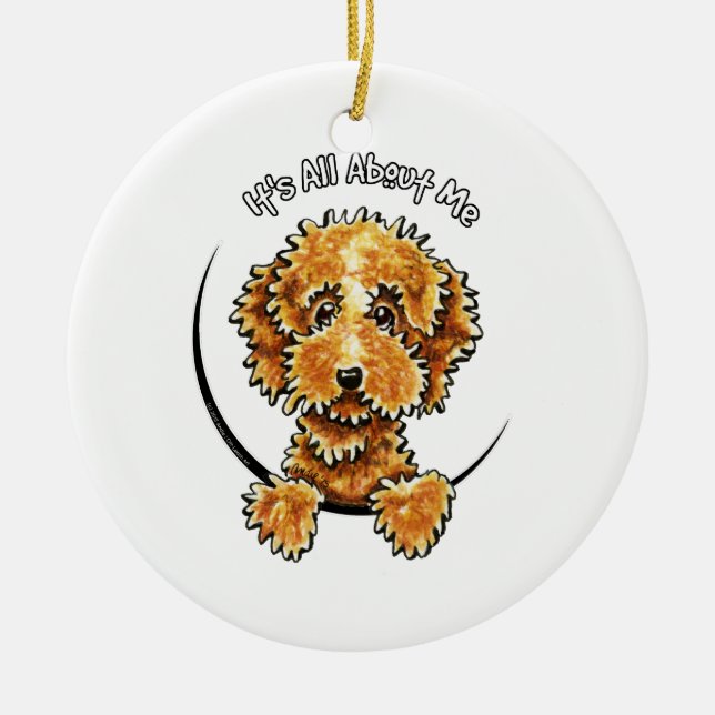Cockapoo Tan IAAM Ceramic Ornament (Front)