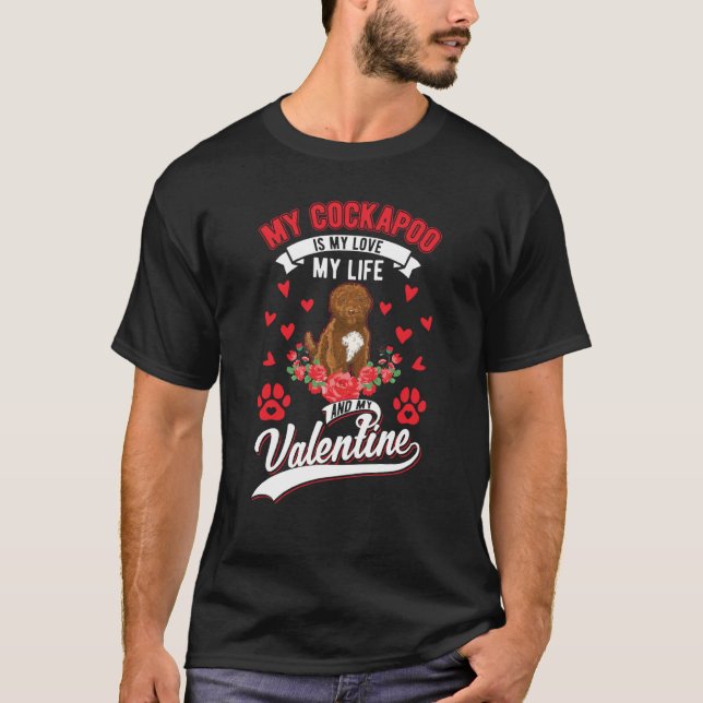 Cockapoo Valentines Day T-Shirt (Front)