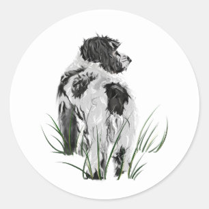 Cockapoo Wall Art Poster, Dog Home Decor Classic Round Sticker