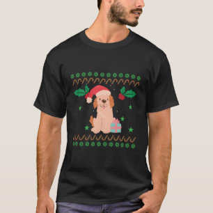 Cockapoo Wearing Christmas Hat Dog Mom Dad Xmas Gi T-Shirt