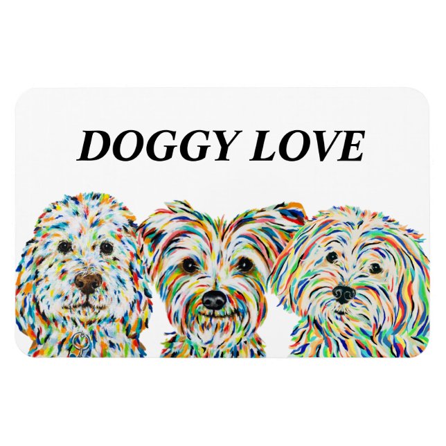 Cockapoo, Yorkshire Terrier et Maltipoo Magnet (Horizontal)