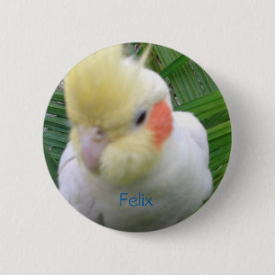 Cockatiel 2 Inch Round Button