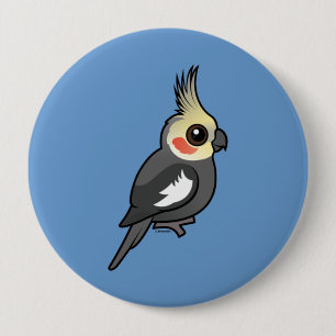 Cockatiel 4 Inch Round Button