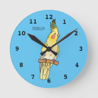 Cockatiel bird cartoon illustration 