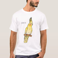 Cockatiel bird cartoon illustration