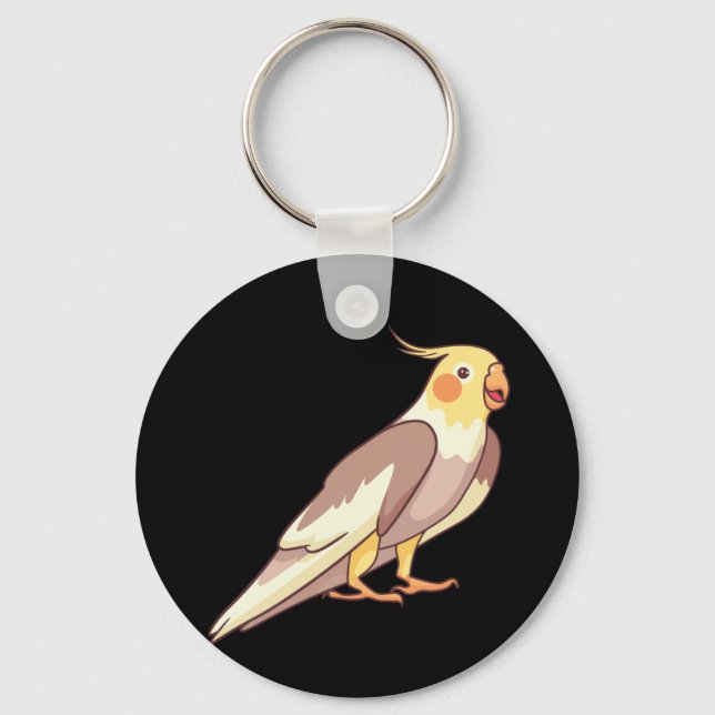 Cockatiel Bird Parrot Keychain (Front)