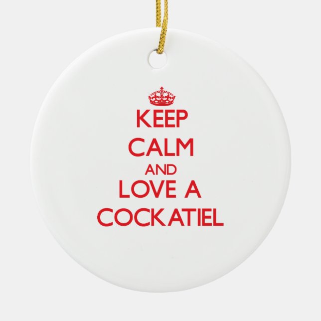 Cockatiel Ceramic Ornament (Front)