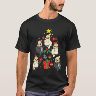Cockatiel Christmas Ornament Tree Xmas Mom Dad Bir T-Shirt
