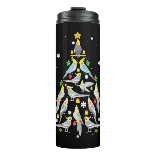 Cockatiel Christmas Tree Funny Cockatiel Bird Chri Thermal Tumbler