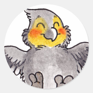 Cockatiel Classic Round Sticker
