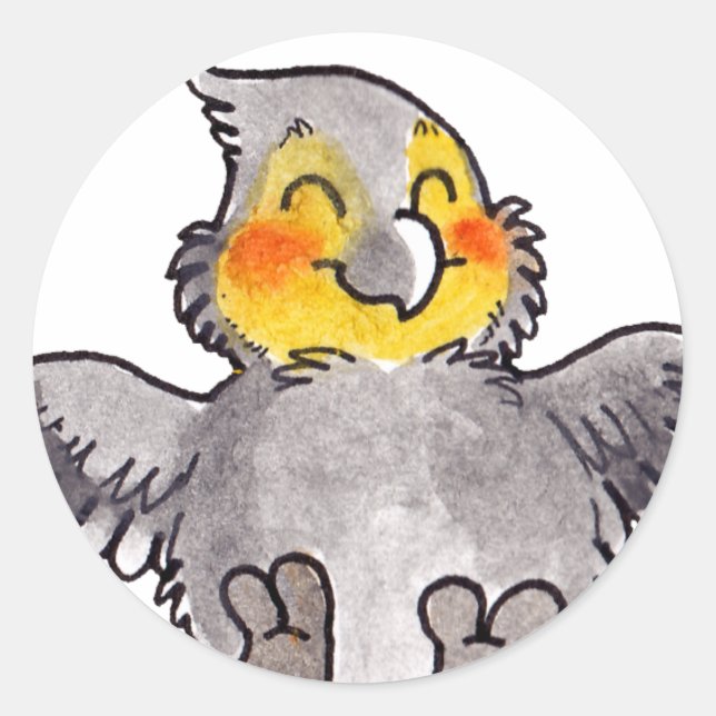 Cockatiel Classic Round Sticker (Front)