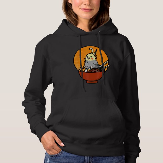 Cockatiel Cockatoo Lutino Quarrion Weiro Bird Parr Hoodie (Front)
