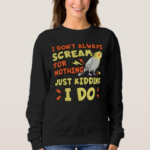 Cockatiel Cockatoo Lutino Weiro Bird Parrot Quarri Sweatshirt