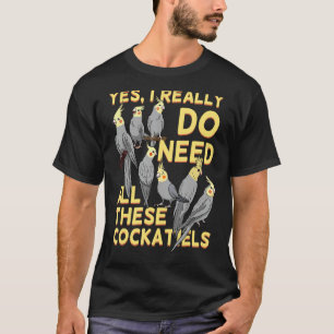 Cockatiel Cockatoo Parrot Lutino Quarrion Weiro Bi T-Shirt