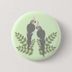 Cockatiel Couple 2 Inch Round Button