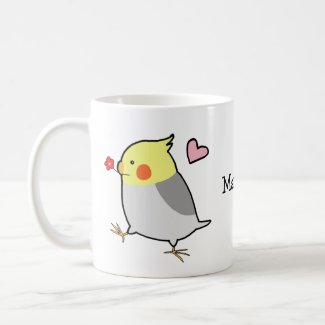 Cockatiel Custom Name Cockatoo Parrot Budgie Coffee Mug