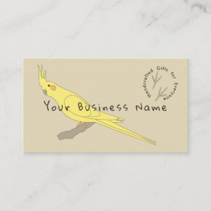 Cockatiel d'oiseaux jaunes Carte de visite v