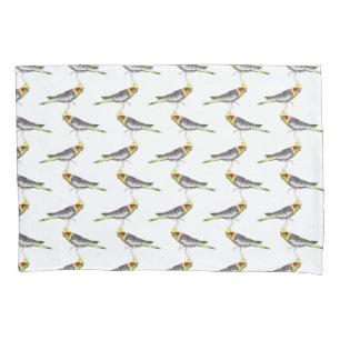 Cockatiel Frenzy Pillowcase (choose colour)