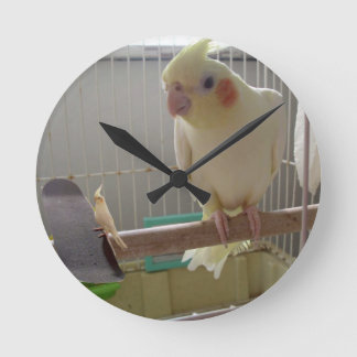 Cockatiel Fun Round Clock