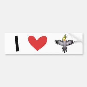 Cockatiel Love Bumper Sticker