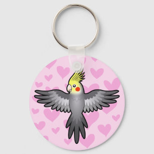 Cockatiel Love Keychain