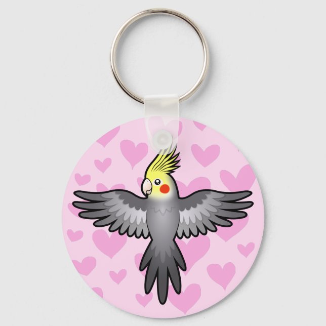 Cockatiel Love Keychain (Front)