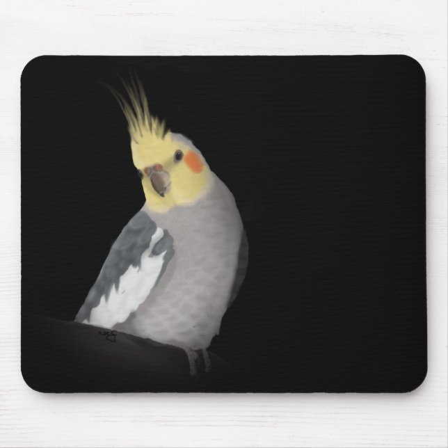 Cockatiel Mousepad (Landscape) (Front)