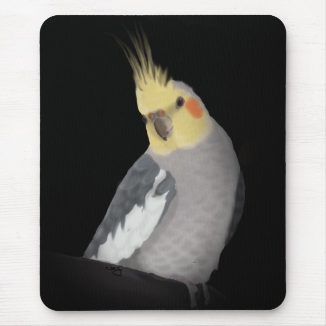 Cockatiel Mousepad (Portriat) (Front)