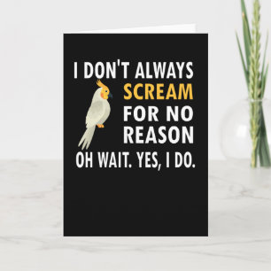 Cockatiel Owner Bird Lover Cockatiel Parrot Lover Card