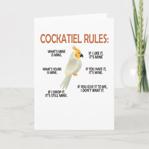 Cockatiel Owner Gifts Bird Cockatiel Parrot Lover Card