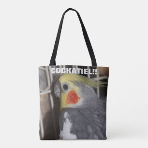 COCKATIEL PET BIRD TOTE