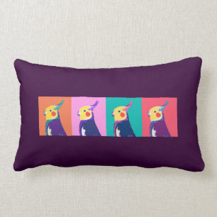 Cockatiel Pop Art Lumbar Pillow