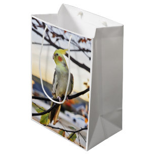 Cockatiel Profile Photograph Medium Gift Bag