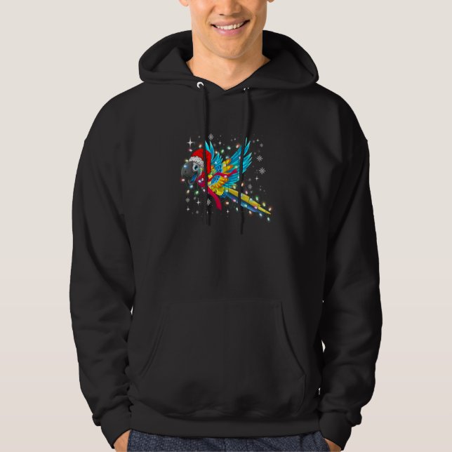 Cockatiel Santa Cockatoo Parrot Christmas Bird  2 Hoodie (Front)