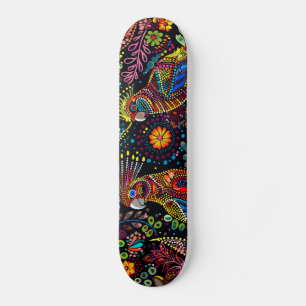 Cockatiels - Aboriginal Style - Skateboard Deck