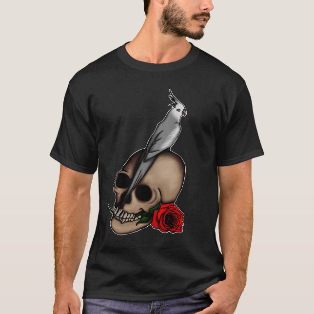 Cockatiels Are Goth, dark shirt (Front)