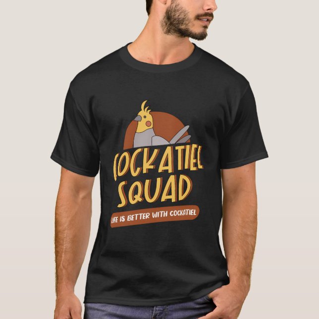 Cockatiels Cute Bird Watching Budgies T-Shirt (Front)