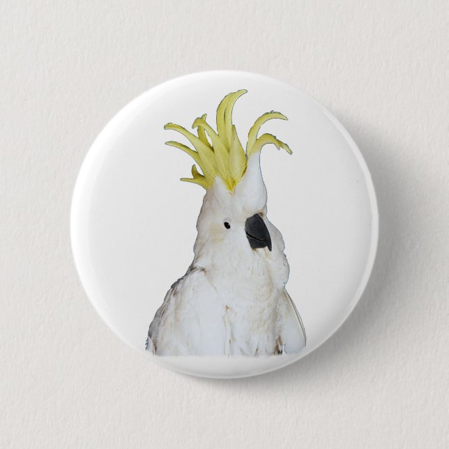 Cockatoo 2 Inch Round Button (Front)