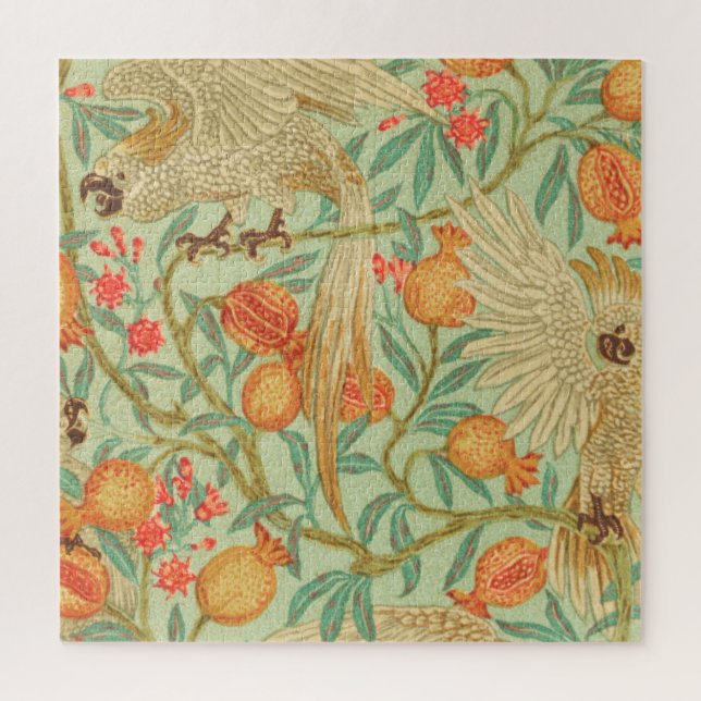 Cockatoo and Pomegranate Antique Print Jigsaw Puzzle (Vertical)
