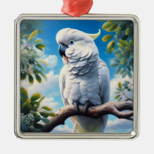 Cockatoo art  metal ornament