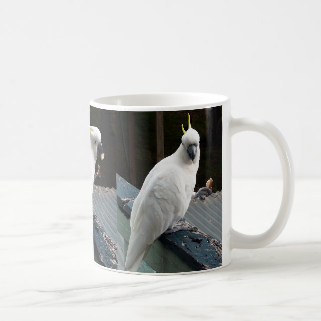 Cockatoo at breakfast coffee mug (Right)