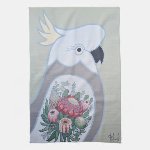 Cockatoo avec serviette de thé Waratah Tattoo