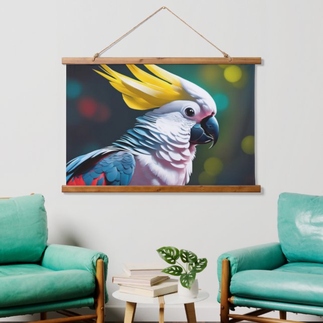 Cockatoo Bird Wall Tapestry (Living Room)