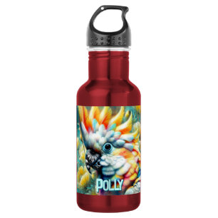 Cockatoo Bird Yellow Poppies Personalized 532 Ml Water Bottle