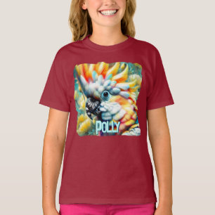 Cockatoo Bird Yellow Poppies Personalized T-Shirt