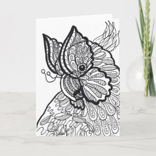 Cockatoo butterfly card