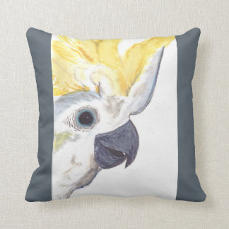 Cockatoo Clock Throw Pillow