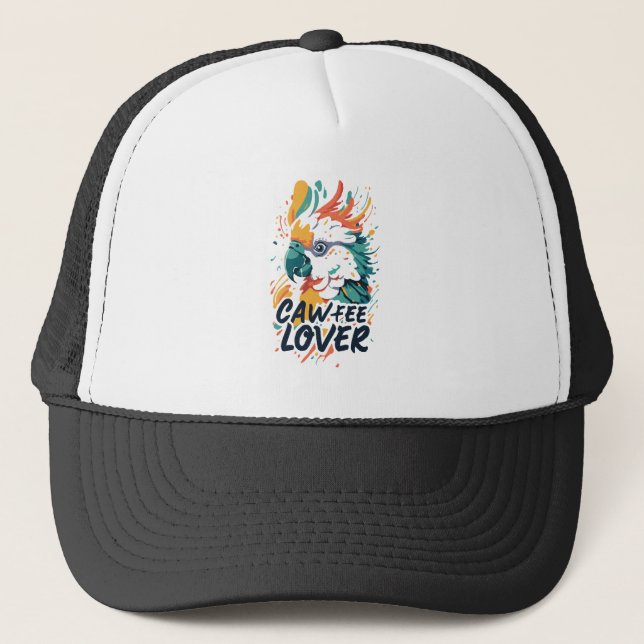 Cockatoo Coffee Lover Trucker Hat (Front)