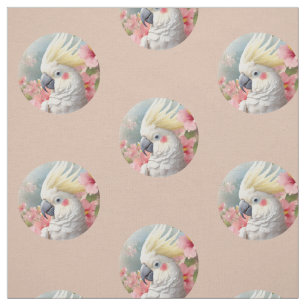 Cockatoo Exotic Bird Pattern Fabric