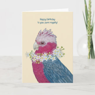 Cockatoo Galah Carte de voeux pliée